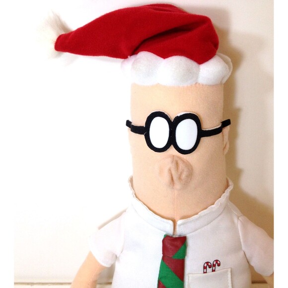 Dilbert By Toy Factory Holiday with Santa Hat and Candy Canes 18" - Picture 2 of 13
